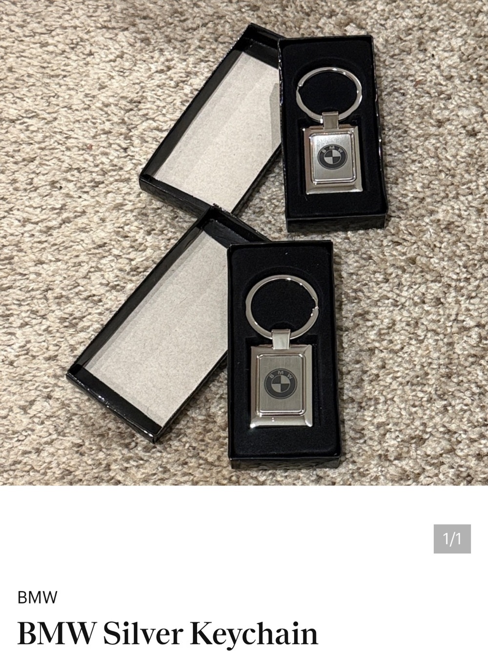BMW Silver Metal Keychain